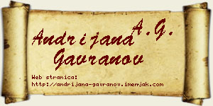 Andrijana Gavranov vizit kartica